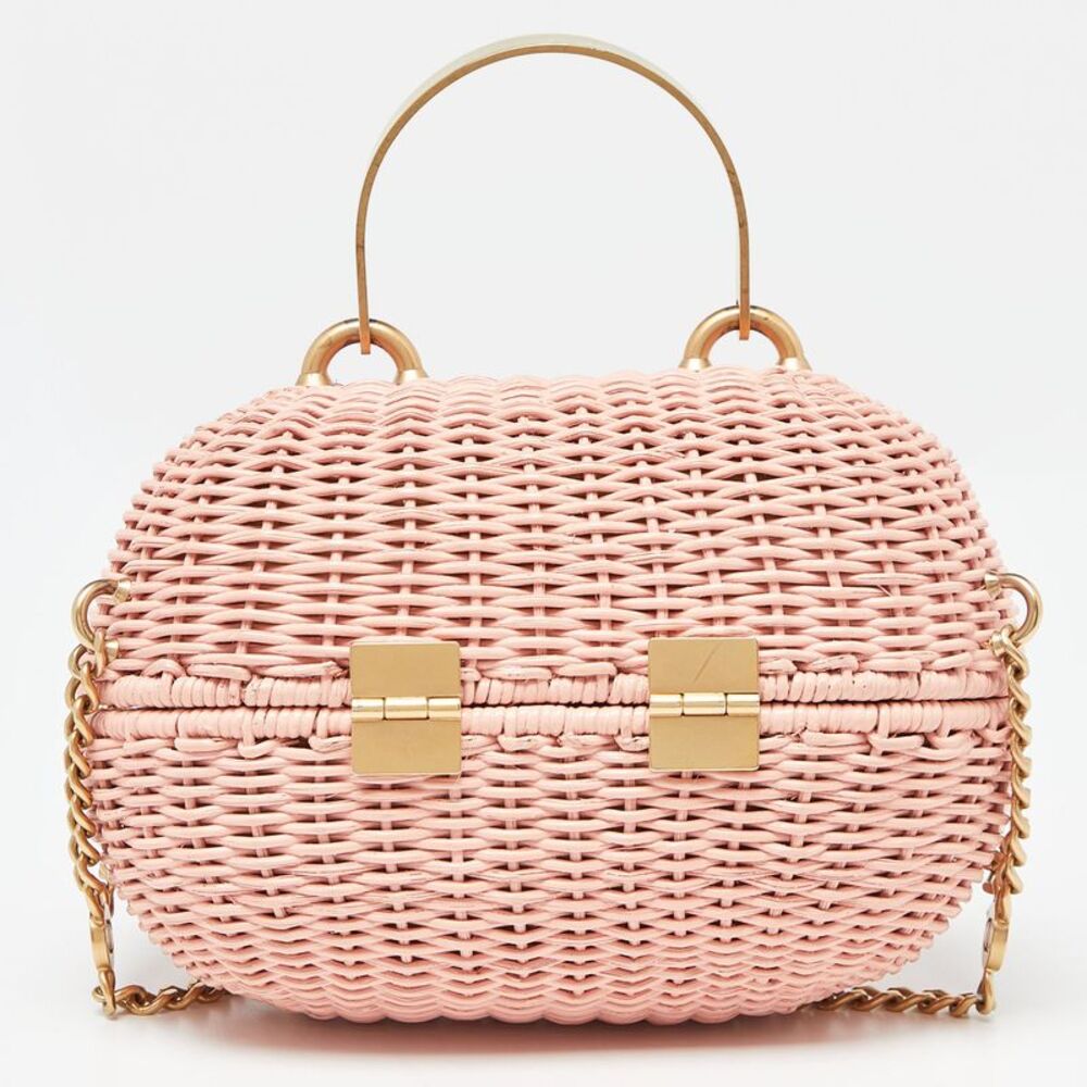 Chanel Pink Wicker Oval Locket Basket Chain Bag - Picture 4 of 4